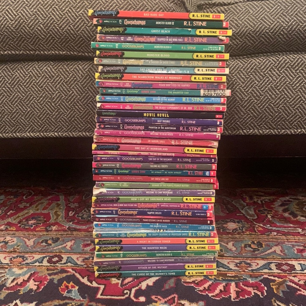 38 Goosebump books.